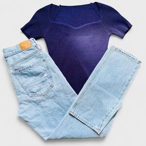 American Eagle Ripped Jeans Light Blue Denim Women’s Size 2